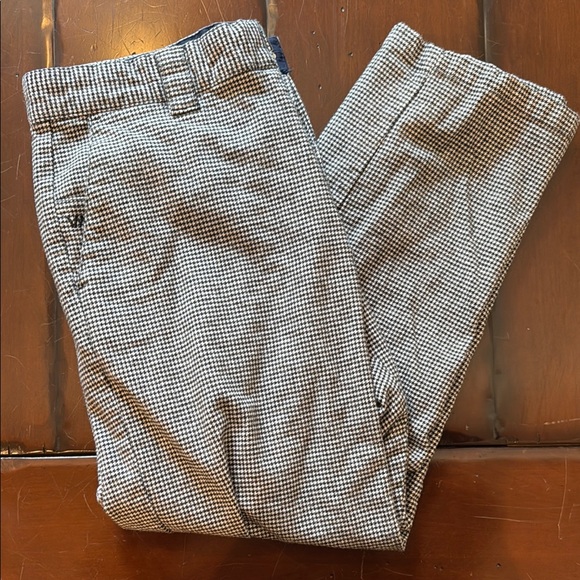Men's Houndstooth Pants flat front pants in black & White size 34 - Picture 1 of 11